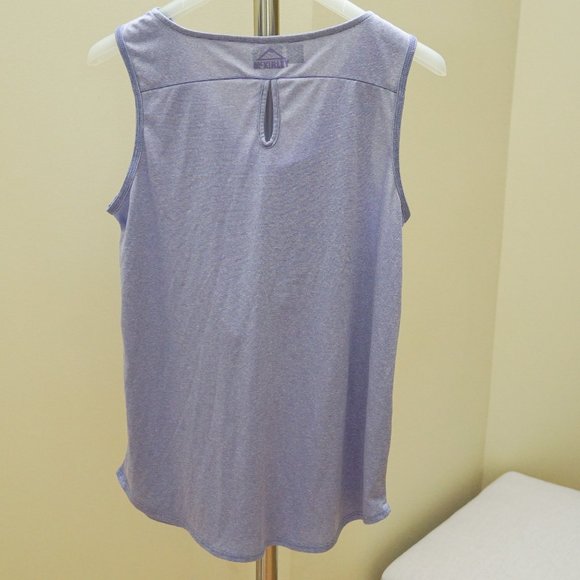 Unworn Purple Striped Cowl Neck Athletic Tank - Picture 2 of 4
